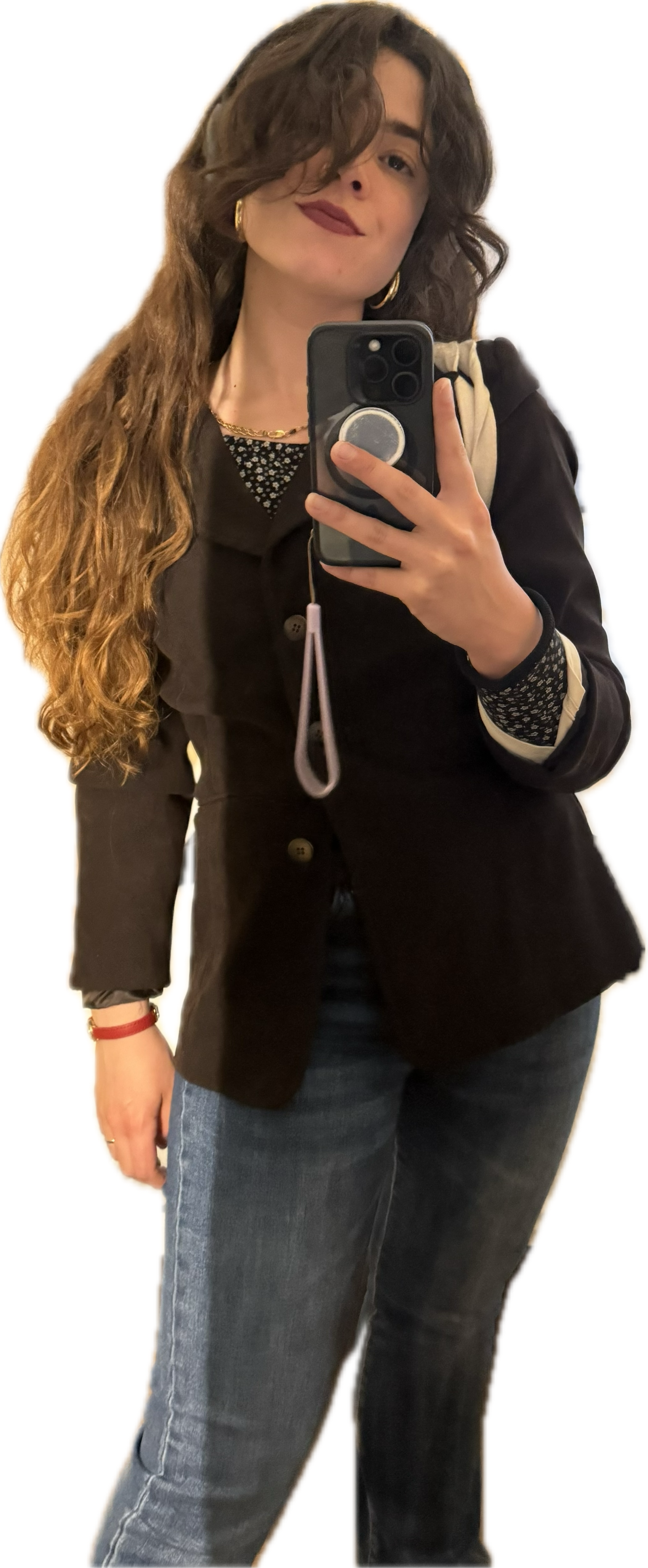Mary taking a mirror selfie